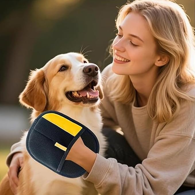 2 PCS Electrostatic Gloves Pet Hair Removal, 2025 New Upgrade Pet Hair Remover Glove Washable Reusable Dogs Cats Hair Gloves Animal Fur Removal Tool for Clothes Furniture Carpet Curtain Bed Sheets-PawvioPets