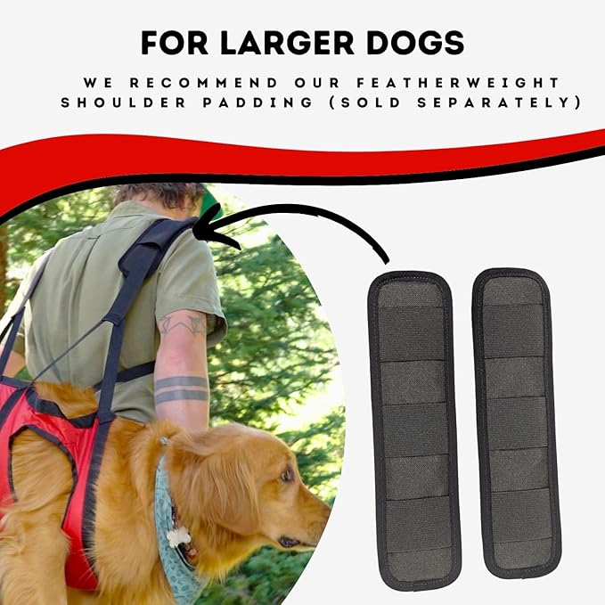 Fido Pro Airlift Emergency Dog Rescue Sling - Lightweight, Packable Dog Sling for Extra Large Dogs with 8-Point Support System for Safe Transport - Ideal for Hiking, Skiing - Fits Dogs 70-160 lbs-PawvioPets