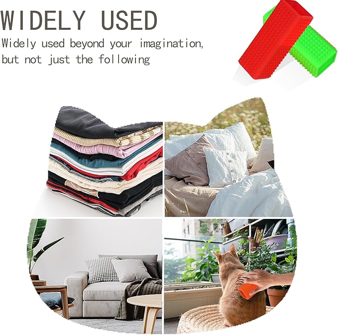 2pcs Pet Dog Cat Hair Remover, Pet Hair Removal Tool, Hollow Cleaner Brush for car,Interior, Furniture, Sofa (red and green)-PawvioPets