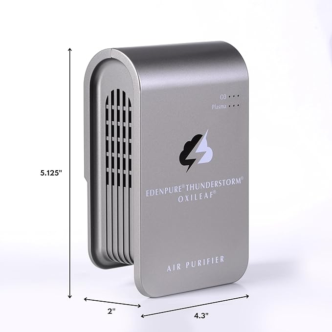 EdenPURE Thunderstorm III Air Purifier – Small Plug-In Ozone Generator & Ionizer – Eliminates Odors, Pet Smells, Smoke, Mold – Filter-Free Portable Cleaner for Home, Travel, Car, Office Use-PawvioPets