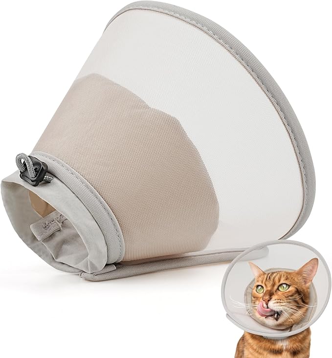 Cat Cone Collar Soft: Comfortable Waterproof Mesh Recovery Cone After Surgery to Stop Licking and Scratch, Alternative to Plastic Elizabeth Head/Neck Cone-PawvioPets