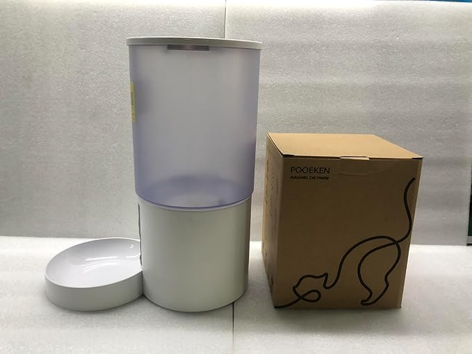 Automatic Cat Feeder Food Dispenser: 6L Timed Small Dog Dry Food Dispenser with 10s Voice - Distributeur Nourriture Chat Hund Programmable - Auto Pet Feeder with 1-6 Meals White-PawvioPets