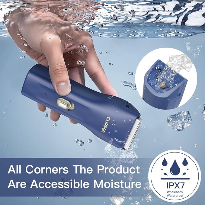 Dog Cat Home Hair Waterproof Clipper Portable Electric USB Rechargeable Pet Grooming Tools Low Noise Shaver Cordless Trimmer for Small and Large Pets-PawvioPets