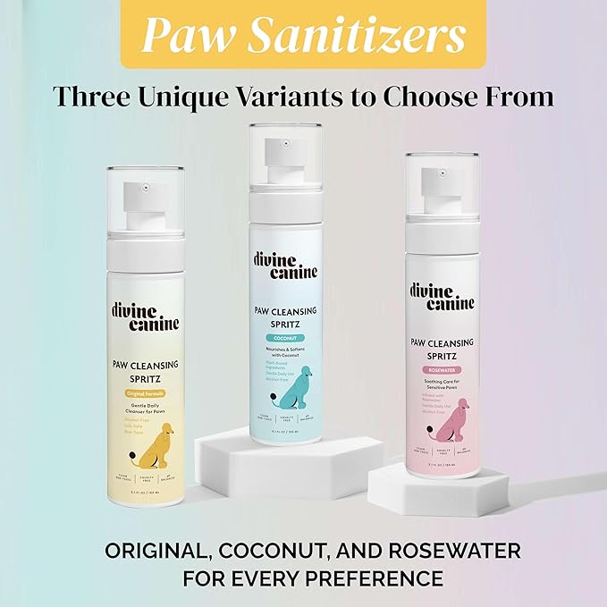 Dog Paw Cleaner - 5.1 Fl Oz of Alcohol Free Paw Cleansing Spray - Made with Aloe, Copaiba Oil, and Lemongrass Oil to Nourish and Clean Paws - Made in The USA-PawvioPets