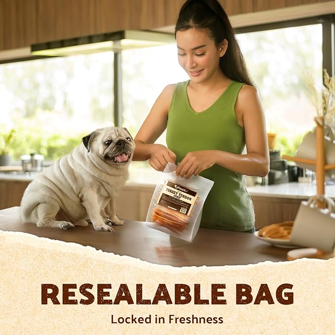 Afreschi Turkey Tendon Variety Pack (M) 10 oz, USA-Sourced Turkey Tendon, All Natural Puppy Chew, Hypoallergenic, Rawhide Alternative-PawvioPets