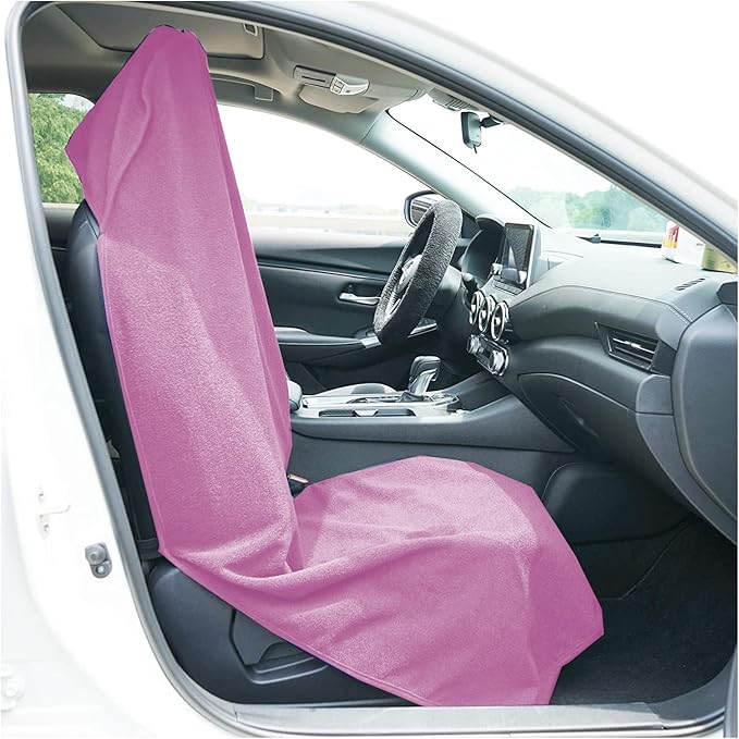 Car Seat Cover Protector Front Seats,for Gym Workout,Running,Swimming,Beach and Hiking,Waterproof Sweat Towel Bucket Seat Covers for Cars SUV Trucks (Pink, 2Pcs)-PawvioPets