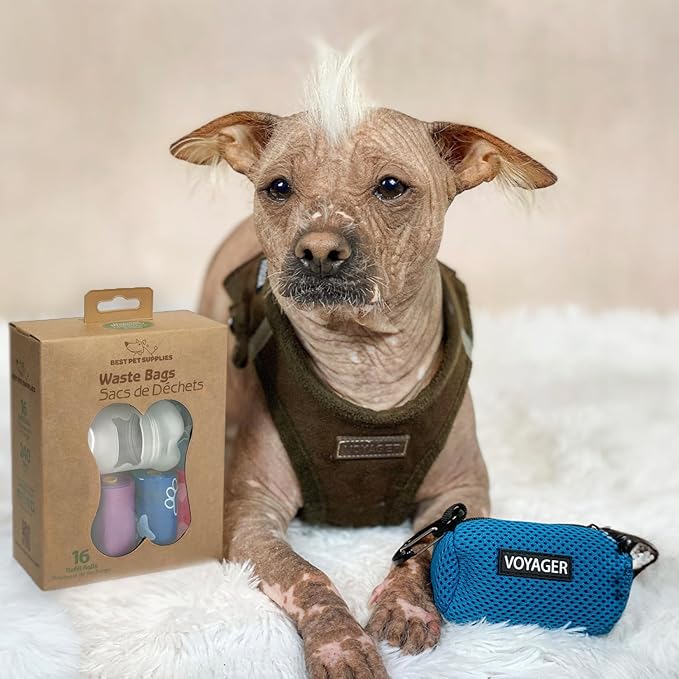 Best Pet Supplies Dog Poop Bags for Waste Refuse Cleanup, Doggy Roll Replacements for Outdoor Puppy Walking and Travel, Leak Proof and Tear Resistant, Thick Plastic - Assorted Colors, 240 Bags-PawvioPets