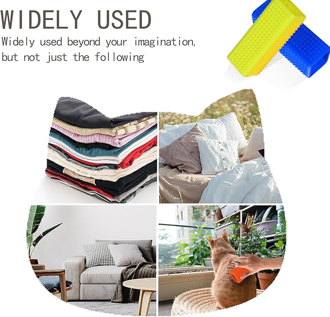 2pcs Pet Dog Cat Hair Remover, Pet Hair Removal Tool, Hollow Cleaner Brush for car,Interior, Furniture, Sofa (blue and yellow)-PawvioPets