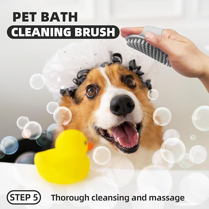 Dog Brush for Shedding, 7 PCS Dog Grooming Brush Kit, Undercoat Rake, Slicker Brush, Deshedding Comb, Bath Brush, Nail Clipper for Long & Short Haired Dogs & Cats, Black-PawvioPets