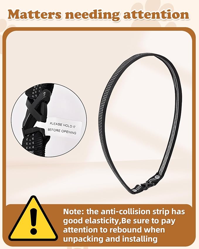 Blind Dog Harness, Lightweight Collar for Dogs&Cats, Adjustable Blind Dog Collar Harness, Pet Anti-Collision Ring for Blind, Eye Injury, Vision Impairment Pets for Protective & Build Confidence XL-PawvioPets