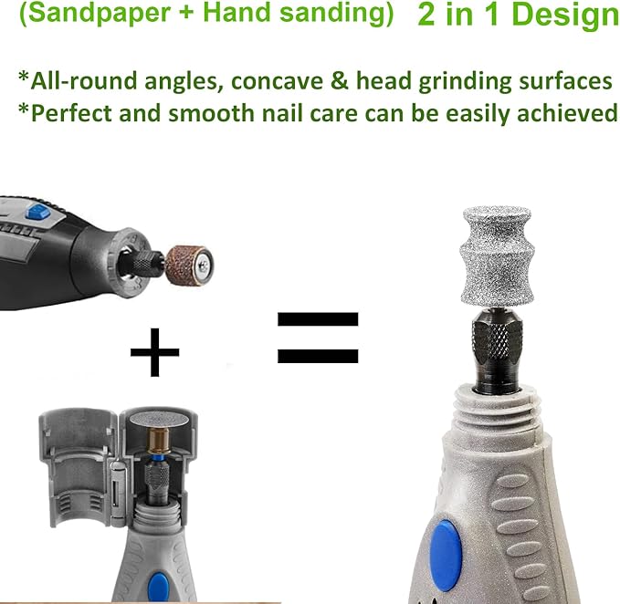 Diamond Dog Nail Grinder for Dremel, Diamond Nail Drill Bits for Dogs&Pets Nail Care, 1/8'' Nail Dremel Tool for Dogs, for Animals Nail Care & Home Grinder Tools-PawvioPets