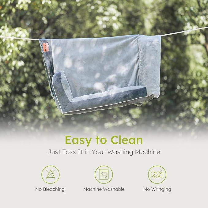 Extra Large Dog Bed, Orthopedic XL Dog Bed with Cooling Gel Memory Foam, Waterproof Pet Bed with Removable Washable Cover, 42" Pet Sofa Couch Dutch Velvet with Bone Toy, Dark Gray-PawvioPets