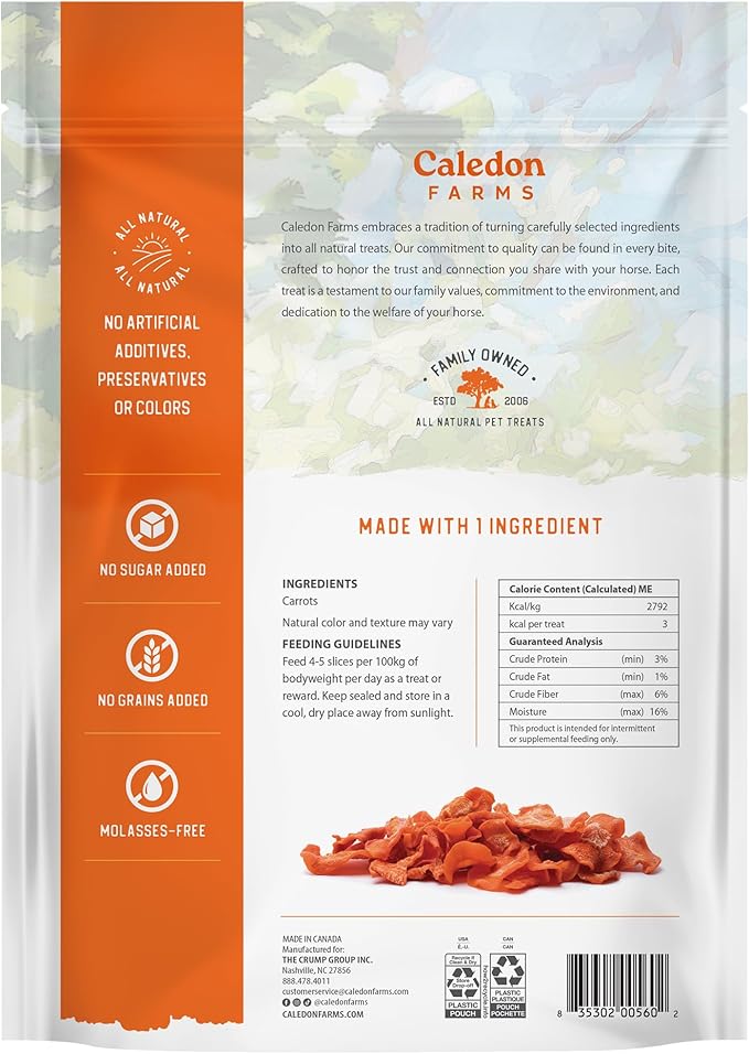 Caledon Farms Carrot Slices Horse Treats, 11.5 oz-PawvioPets