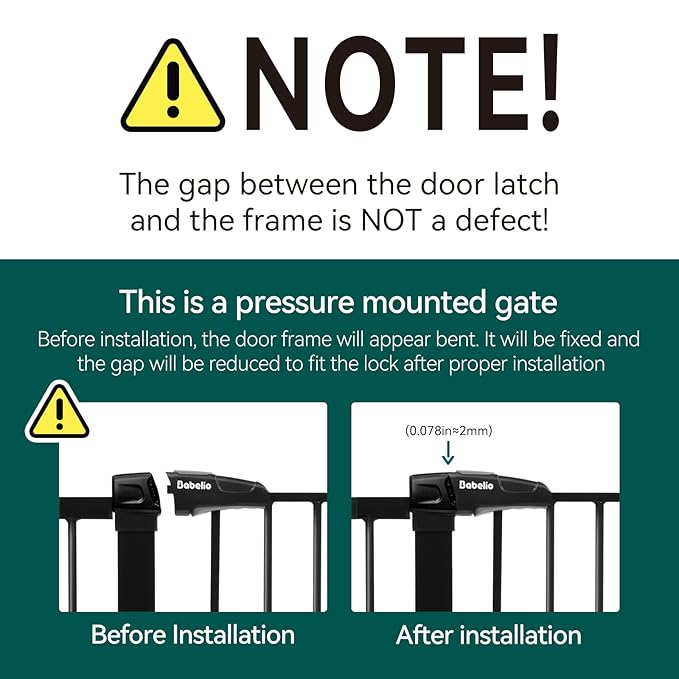 Babelio Metal Baby Gate, 29-48" Auto Close Easy Install Pet Gate, Extra Wide Walk Thru Child Safety Gate, Pressure Mounted Dog Gate for Doorways and Stairs, with Y Spindle Rods, Black-PawvioPets