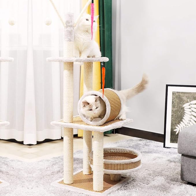 10PCS Cat Worm Toy for Cats, Cat Wand Toy Accessories, Cat Feather Toy Attachments Replacements, and 1PC Black String for Cat Fishing Pole Toy, Assorted Worm Cat Toy Teaser for Indoor Cats Kitten-PawvioPets