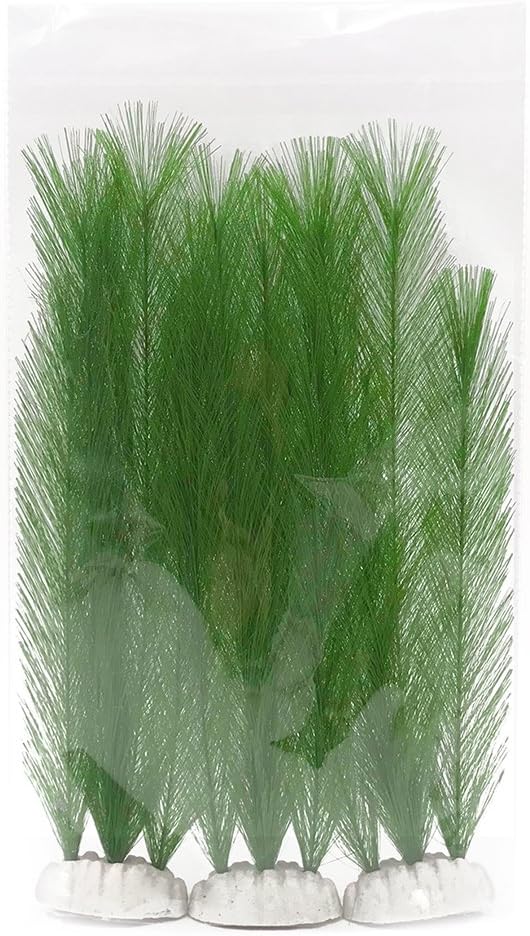 BEGONDIS Aquarium Decorations 3Pcs Fish Tank Artificial Green Water Plants Made of Silk Fabrics Plastic-PawvioPets