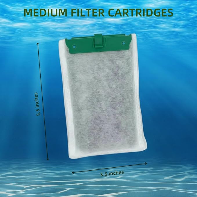 10 Pack Medium Replacement Filter Cartridges for Tetra Whisper Bio-Bag Filters, Compatible with 10i/IQ10/PF10 and ReptoFilter Aquariums-PawvioPets