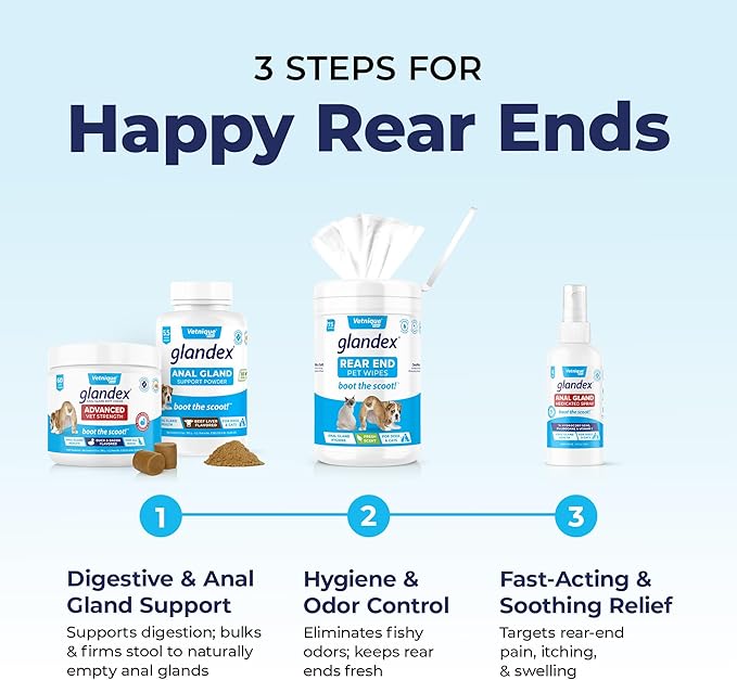 Glandex Dog Fiber Supplement Powder for Anal Glands with Pumpkin, Digestive Enzymes & Probiotics - Vet Recommended (Regular or Advanced Strength) - Boot The Scoot (5.5 oz, Vegan Salmon)-PawvioPets