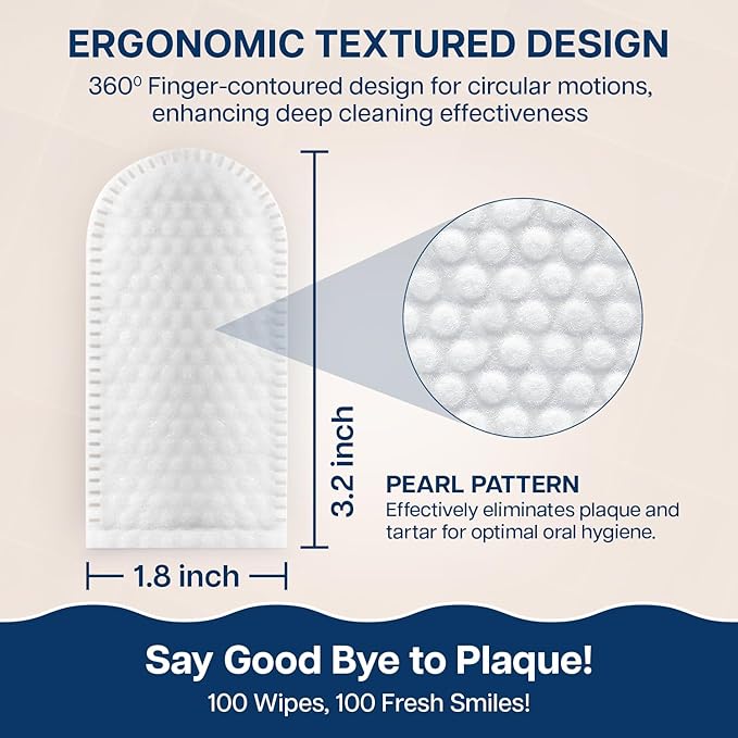 Dog Teeth Cleaning Wipes - 100 Value Pack - Fresh Mint Dog Dental Wipes, Vet Formulated Pet Teeth Cleaning Finger Wipes for Dogs & Cats – Effective Dog Teeth Cleaning, Plaque & Tartar Solution-PawvioPets