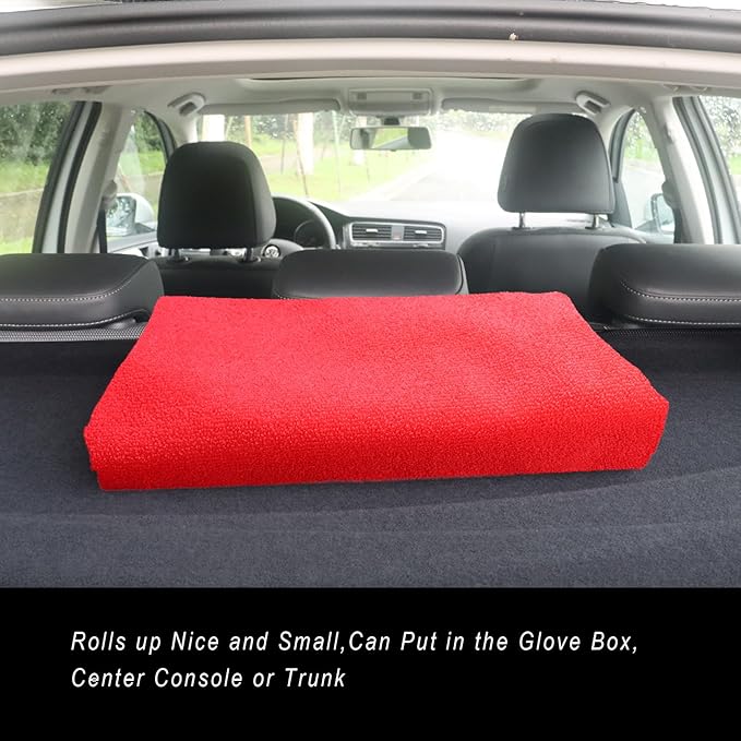 Car Seat Cover Protector Front Seats,for Gym Workout,Running,Swimming,Beach and Hiking,Waterproof Sweat Towel Bucket Seat Covers for Cars SUV Trucks (Red, 2Pcs)-PawvioPets