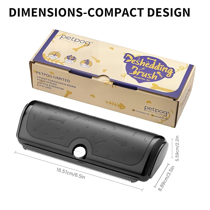 Deshedding Dog Brush and Grooming Tool – Pet Hair Remover Comb for Shedding, Easy Clean, Effective for Short and Long Hair, Professional Pet Grooming Brush for Dogs and Cats-PawvioPets