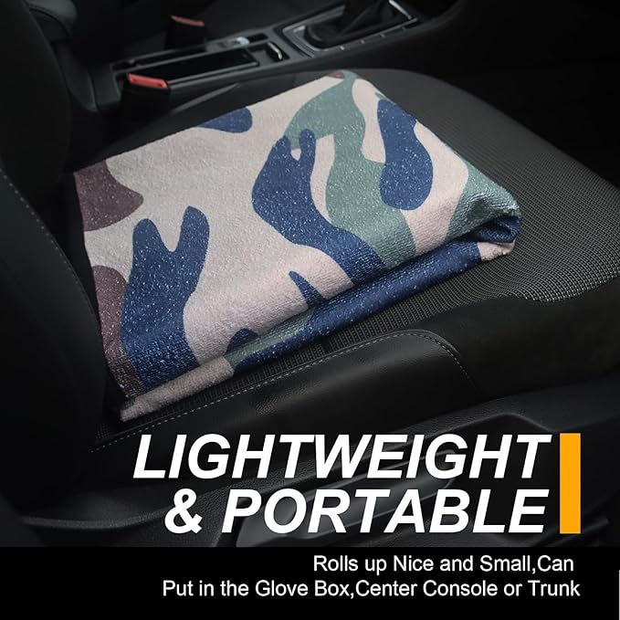 Back Seat Cover for Car Trucks Van SUV,Waterproof Rear Bench Towel Seat Covers for Dogs and Kids,Automotive Backseat Protector (Camouflage)-PawvioPets