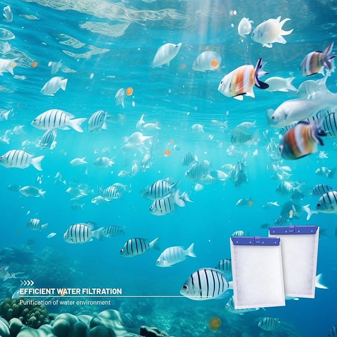 8 Count Large Filter Cartridges Compatible with Whisper Bio Bag Filters, Large Aquarium Filter Cartridge for Whisper 20i 40i, IQ20/30/45/60, PF20/30/40/60 and Repto Filter-PawvioPets