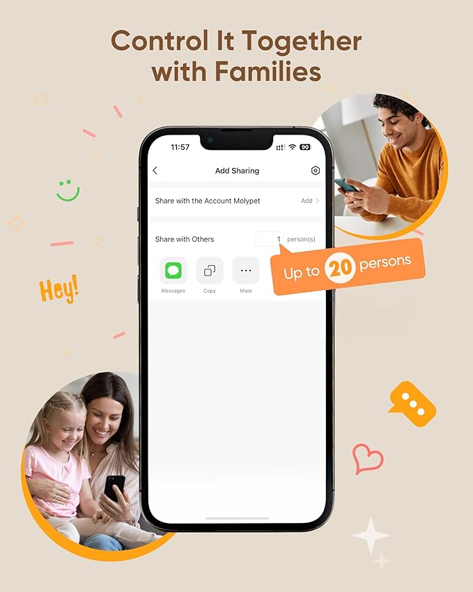 Automatic Cat Feeder 2 Cats - 5G WiFi Pet Feeder with APP Control, 6L Dry Food Dog Feeder with Blockage Alarms, 1-10 Meals Per Day-PawvioPets