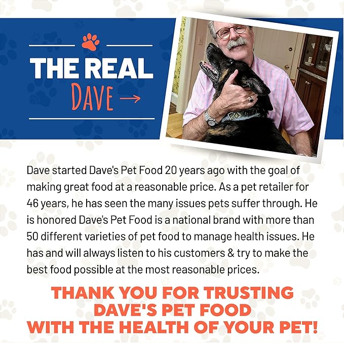 Dave's Pet Food Sensitive Stomach Dog Food (Chicken & Rice), Easy to Digest, Gluten-Free, Digestive Care, Wet Canned, 5.5 oz (Case of 24)-PawvioPets
