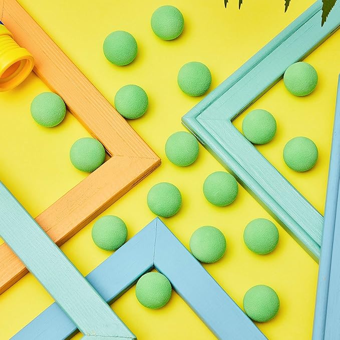 Frienda 24 Pieces Refill Balls Soft Green Foam Balls Refills Approx 1. 1 Inch in Diameter, Soft Small Light Cat Ball Toys-PawvioPets