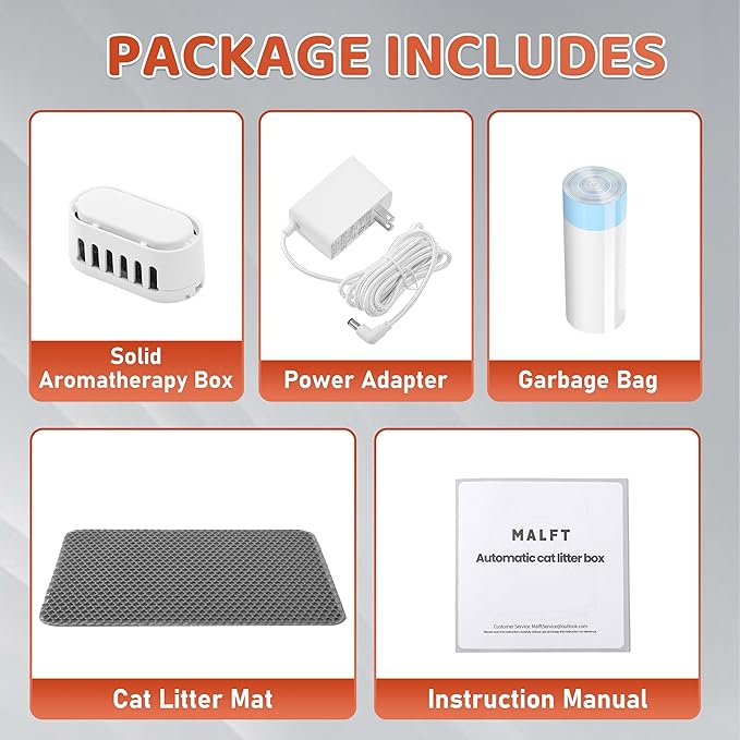 Automatic Cat Litter Box 90L –Self-Cleaning Cat Litter Box, Smart APP Monitoring, Safety Sensors, Low-Noise Cleaning, Large Capacity for Multiple Cats (Includes Mat & Waste Bags)-PawvioPets