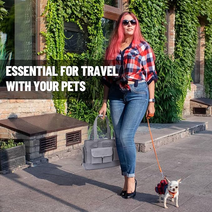 Dog Carrier, Cat Carrier, Pet Carrier, Foldable Waterproof Premium Oxford Cloth Dog Purse, Portable Bag Carrier for Small to Medium Cat and Small Dog-PawvioPets