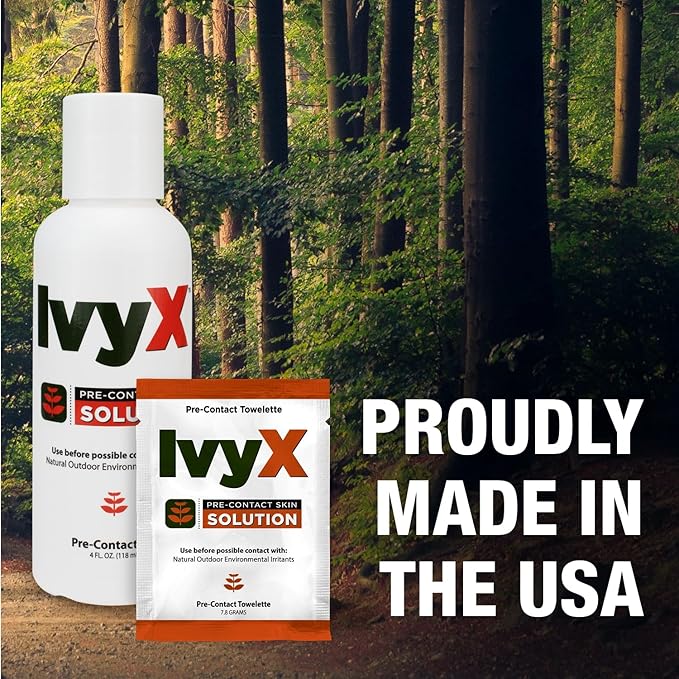 CoreTex Ivy X Pre-Contact Poison Ivy Wipes with Resealable Travel Bag - Pack of 15 Single-Use Barrier Wipes - Also Works on Poison Oak & Sumac Oils - Quick Dry & Chalk-Free Formula-PawvioPets