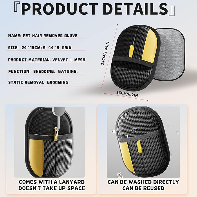 2025 New Pet Hair Removal Glove for Cats & Dogs, Pet Hair Remover Glove(1)-PawvioPets