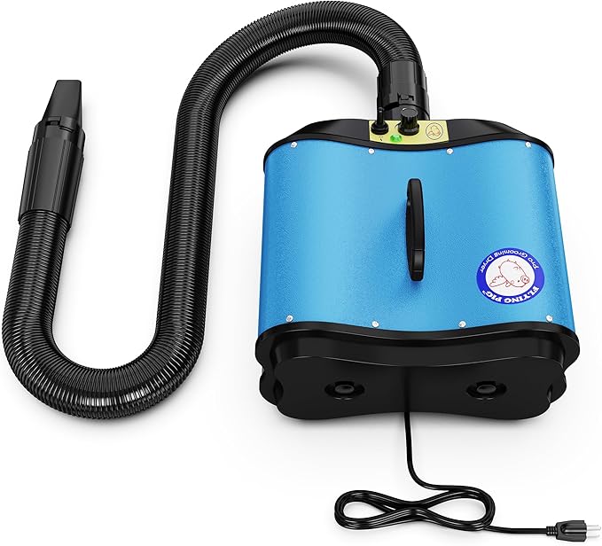 Flying Pig Double Motor High Performance Dog Pet Grooming Dryer (Teal Blue)-PawvioPets