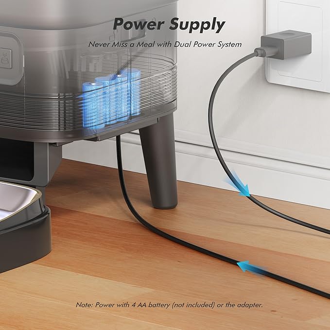 Automatic Cat Feeder - Nityers 4L Timed Cat Dry Food Dispenser with Stainless Steel Bowl,1-6 Meals Per Day, Programmable Portion Size, Detachable Washable, Auto Pet Feeder for Cats and Small Dogs-PawvioPets