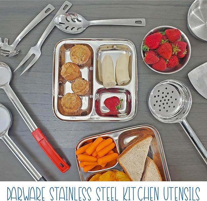 Darware Portion Control Serving Spoons (6-Piece Ladle Set); w 1/4 Cup, 1/2 Cup, 3/4 Cup & 1 Cup (2, 4, 6, 8 oz) & 1/2 & 1 Cup Utensils/Spoodles-PawvioPets