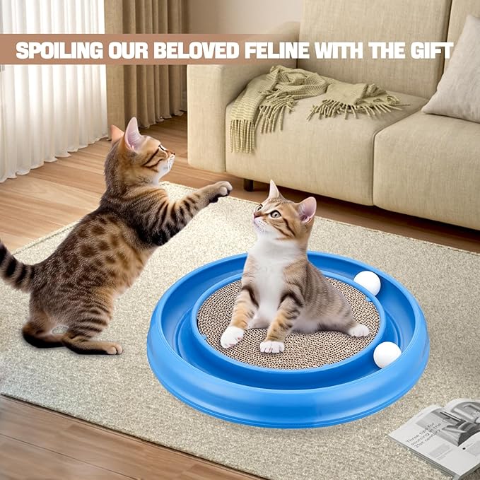 Cat Track Balls Replacement Track Balls for Turbo Round Scratcher Toy (4 pcs)-PawvioPets