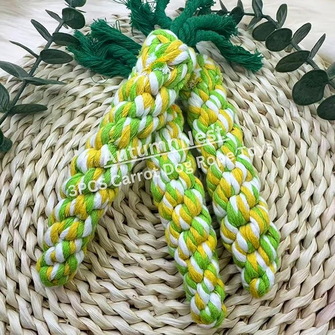 3PCS Rainbow Woven Pet Chew Set, Colorful Puppy Teething Chews, Dog Chew Toys, Cat Teething Playset, Soft & Safe Interactive Pet Chews-PawvioPets