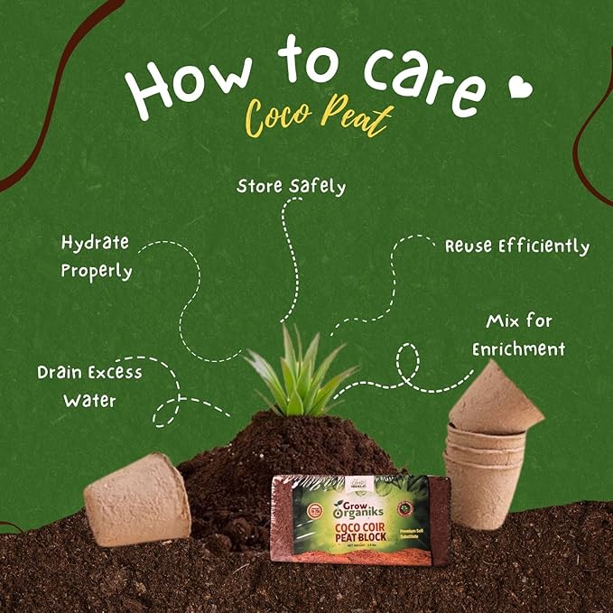 2 Pack Premium Coco Coir Brick for Plants | 100% Organic Compressed Coconut Coir Bricks Starting Mix, Coco Coir Fiber Coconut Husk for Planting, Gardening, Potting Soil Substrate, Herbs, 1.4 LB/Brick-PawvioPets