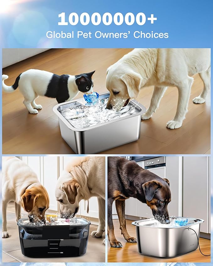 Dog Water Fountain Filters Replacement 4 Packs, 2 Months Set of Replacement Filters for Large Pet Cat Water Fountain Dog Water Bowl Dispenser, Compatible with D2341/D2223/D2322/D2340 Models-PawvioPets