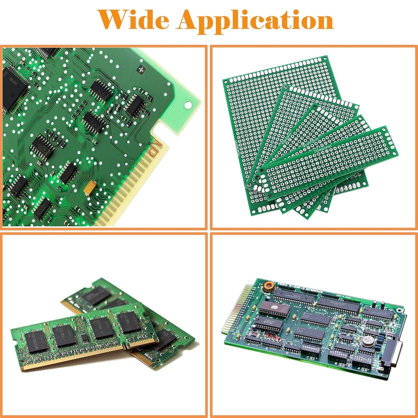 82 Piece Double Sided PCB Board Kit with 5 Sizes,40Pin 2.54mm Male & Female Header Connectors - Ideal for DIY Soldering,Electronic Projects, Arduino Kits,and Circuit Prototyping