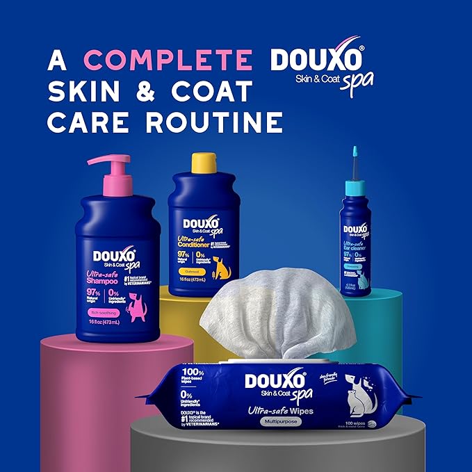 DOUXO® Skin & Coat SPA - Ultra-Safe Dog Shampoo for Itchy Skin, 16 fl oz, Skin-Friendly Formula Cleans and Soothes, Leaves The Coat Soft and Radiant-PawvioPets