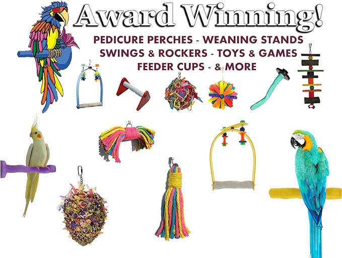 Comfort Grip Safety Perch for Bird Cages - Pedicure Perch for Birds to Keep Nails and Beaks in Top Condition - Safe Easy to Install Bird Cage Accessories - X-Small 4.5"-PawvioPets