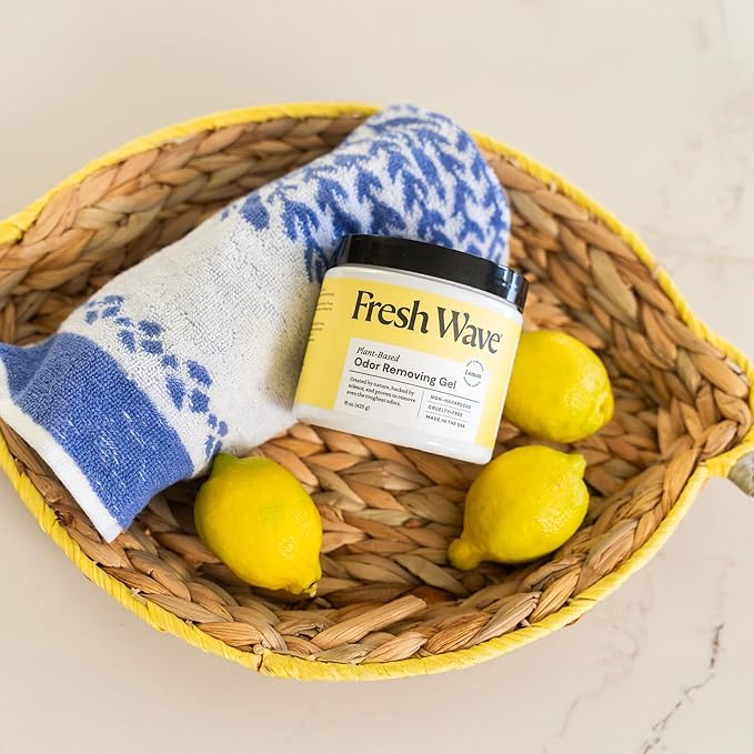 Fresh Wave Lemon Odor Removing Gel, 15 oz., Pack of 2 - Safer Odor Absorbers for Home, Natural Plant-Based Odor Eliminator, Every 15 oz. lasts 30-60 Days, For Cooking, Trash & Pets-PawvioPets