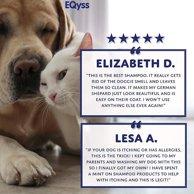 EQyss Micro-Tek Pet Shampoo - Stops Scratching, Itching, Biting, or Licking Hot Spots. Perfect for Pets with Skin Problems. 16 oz-PawvioPets