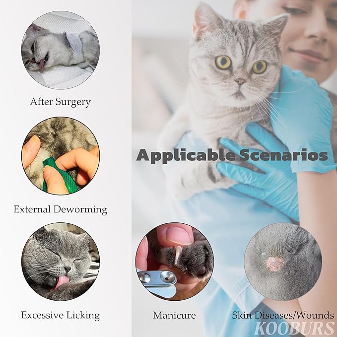 Cat Cone Collar Soft, Adjustable Kitten Cone After Surgery, Waterproof Recovery E Collar for Pet to Stop Licking(Purple Flower, Medium)-PawvioPets