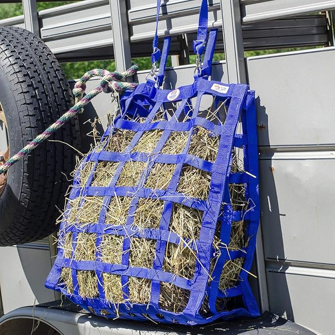 Derby Originals Easy Feeder Horse Hay Bag with Super Tough Bottom and 1 Year Warranty, red, 3"x3.5"-PawvioPets