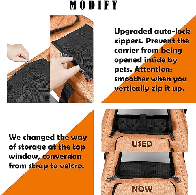 Dog Carry Bag for Puppy Pet Soft-Shell Portable Kennel Crate for 0-15 lbs Foldable Pomeranian Travel Cage Tea Cup Yorkie Carrier Purse Indoor Carrying Case Cat Supply Melon Tiny Dog Melon-PawvioPets