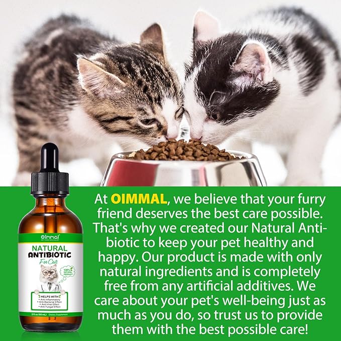 2PACK Antibiotics for Cats, Cats Antibiotics for Injections, Natural antibiotic for Cat Immune & Allergy Relief, Cough Relief, Yeast Injection, UTI Treatments, Cat Antibiotic Supplement Drops, 2*60ML-PawvioPets